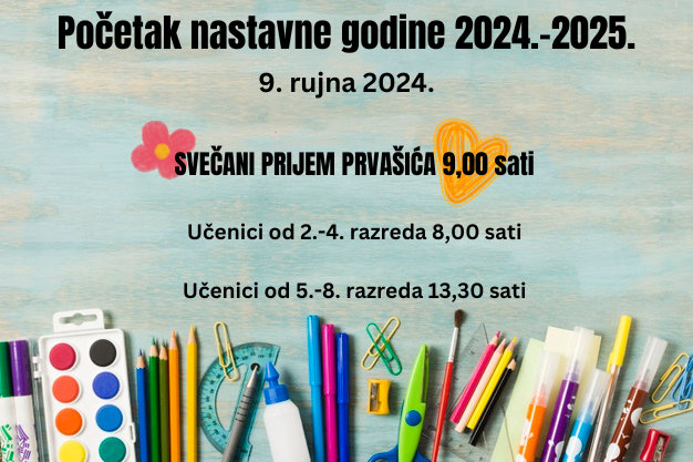 Početak nastavne godine 2024.-2025.