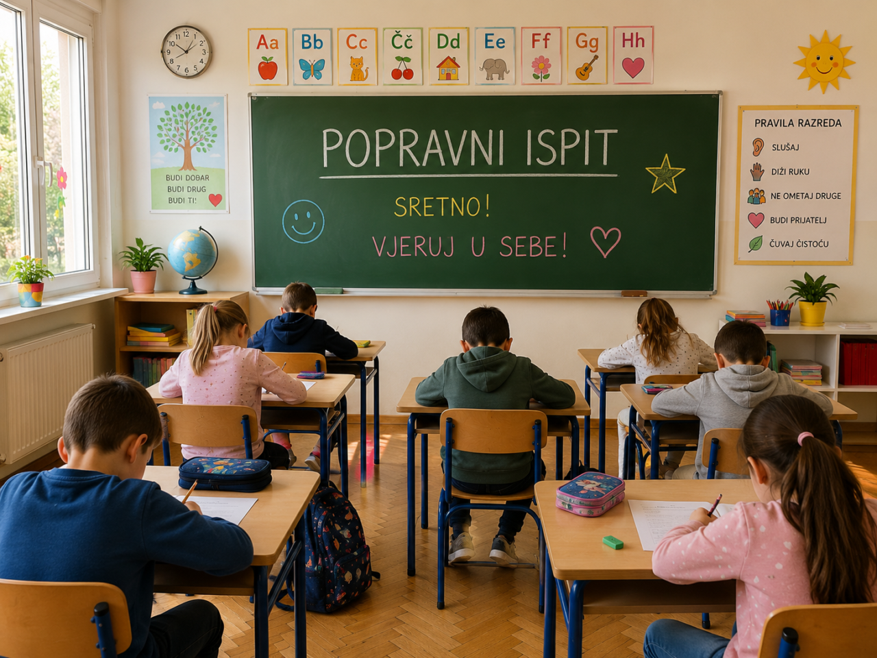 Popravni ispit iz Hrvatskog i Engleskog jezika za 5.b